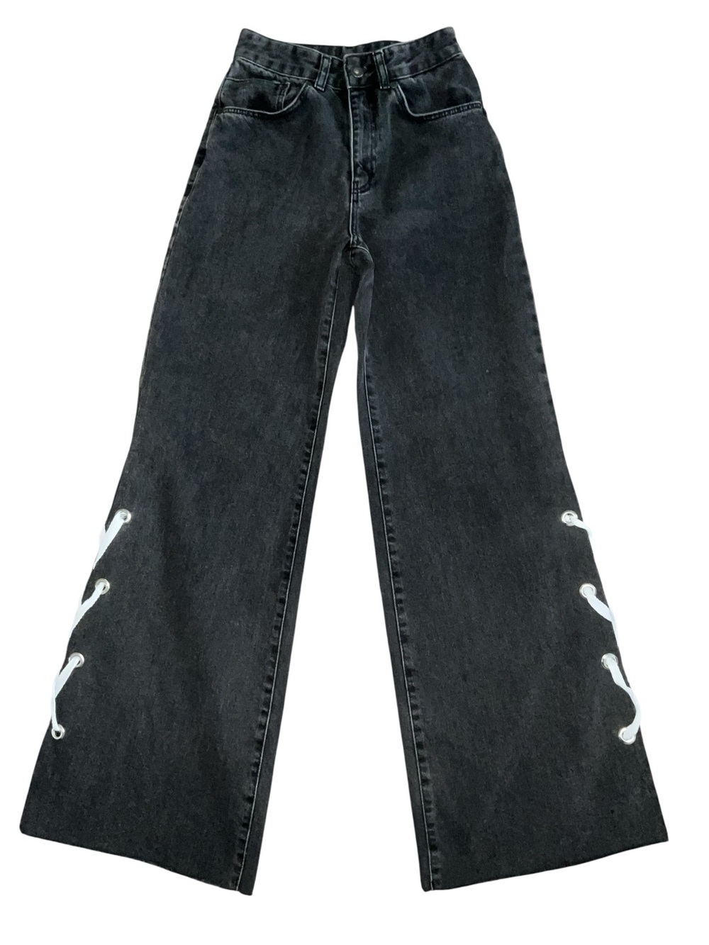 The Ragged Priest Flare Leg Jeans with Lace Up Detail - Picture 2 of 9